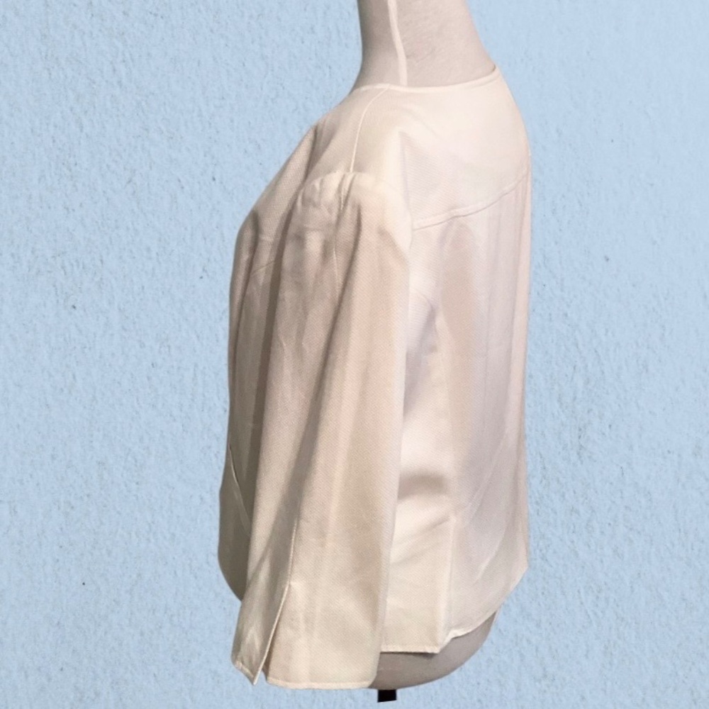 East 5th Women’s Jacket Size Large White Cotton Cropped Fully Lined - Picture 4 of 14